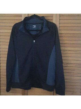 Danskin Now Long Sleeve Black Zipper Closure Running Jogging Jacket Size XXL